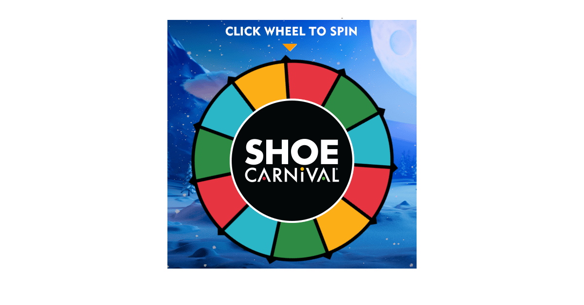 Shoe Carnival Spin the Wheel Game Sweepstakes