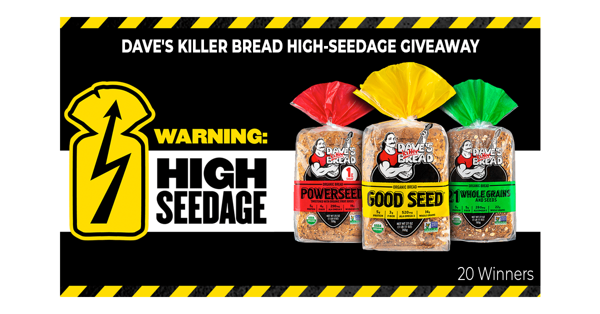 Dave’s Killer Bread High-Seedage Giveaway