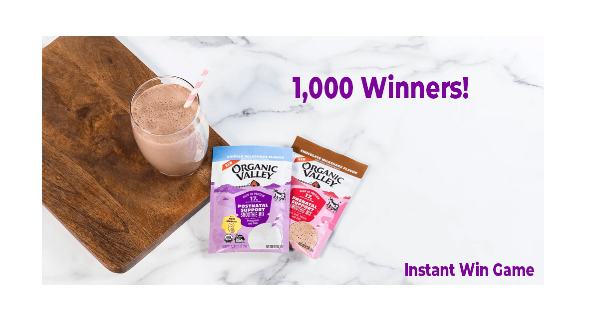 Organic Valley Goodness In Every Scoop Instant Win Sweepstakes