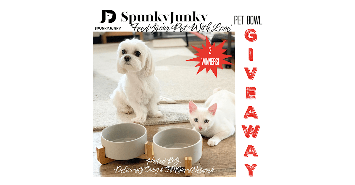 SpunkyJunky Feed Your Pet With Love Pet Food Bowl Giveaway
