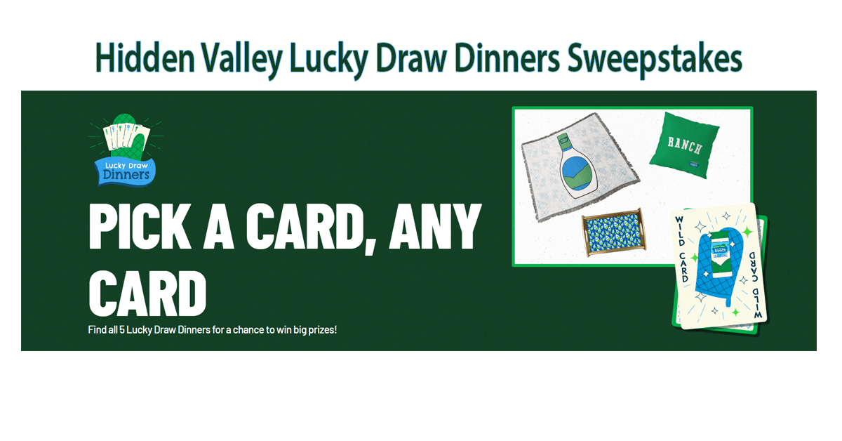 Hidden Valley Lucky Draw Dinners Instant Win Sweepstakes