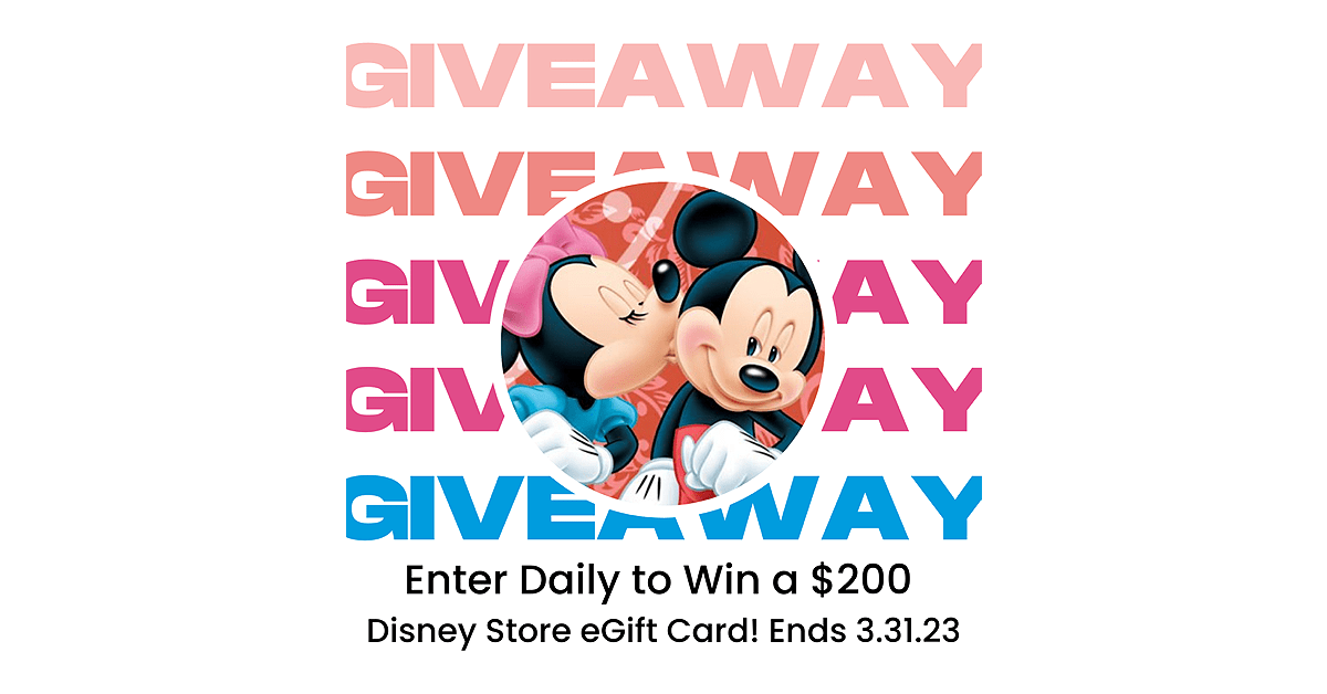 March $200 Disney Gift Card Giveaway