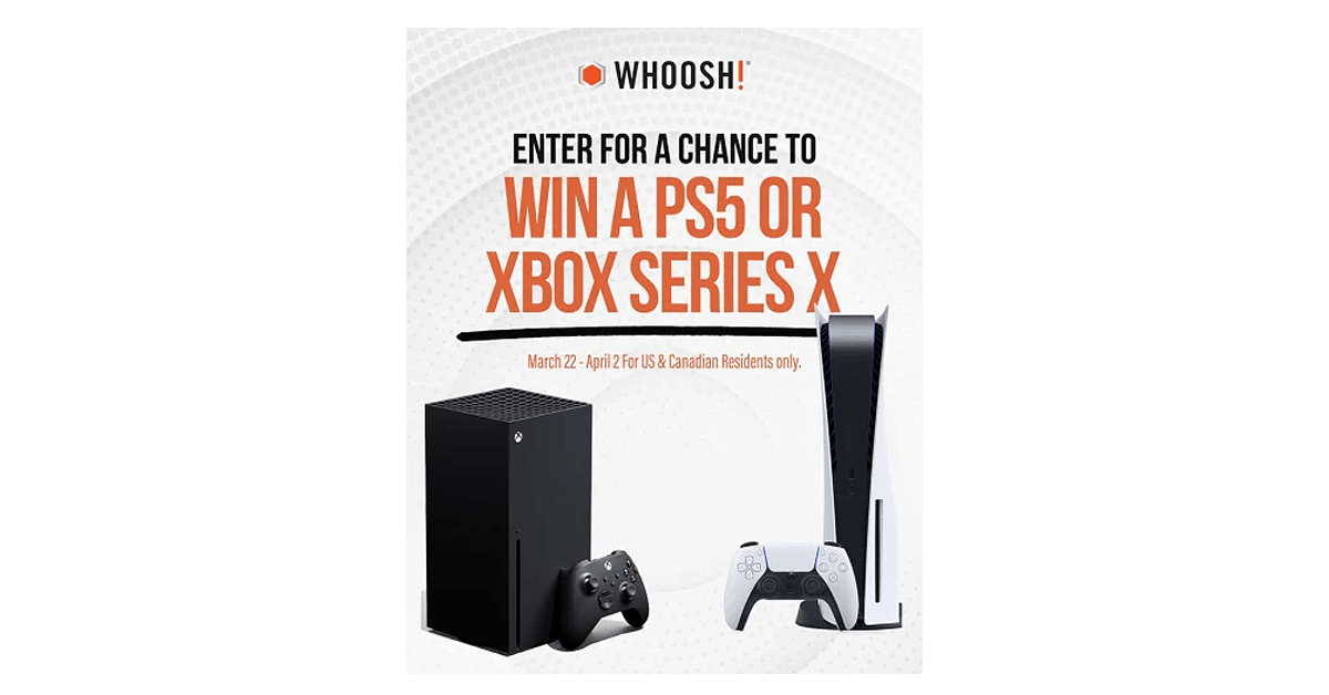 Whoosh PS5 + Xbox Series X Giveaway
