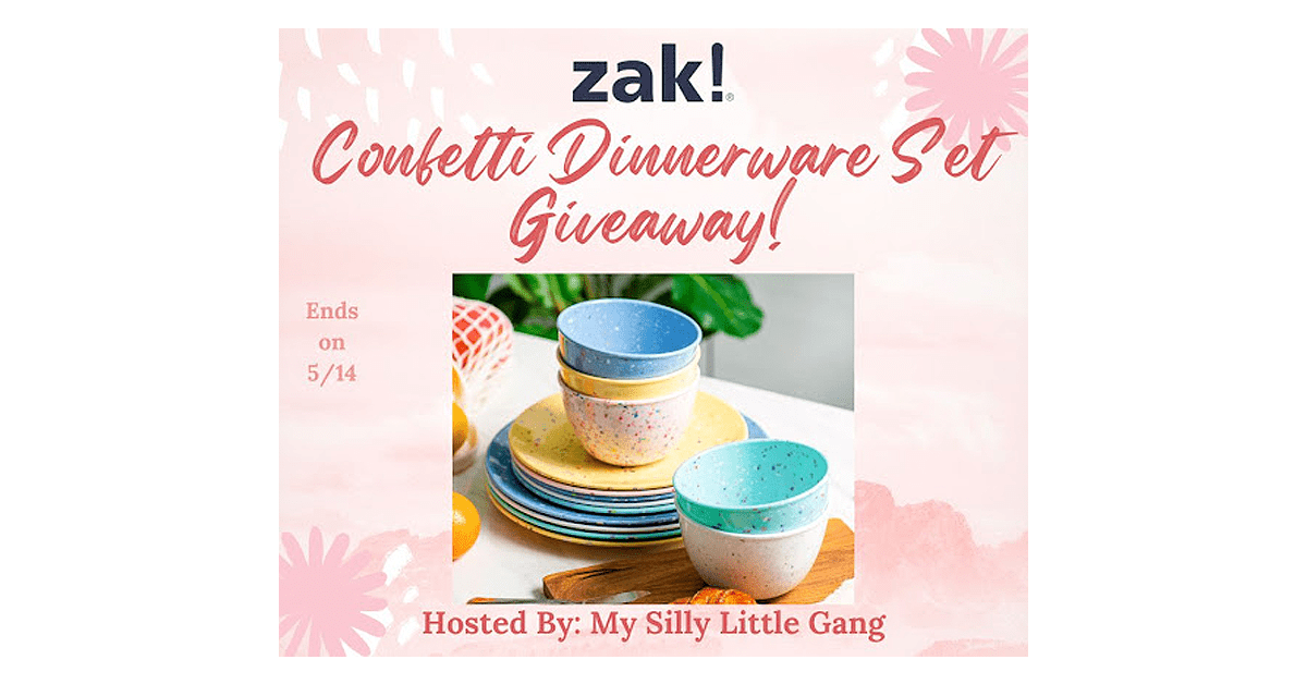 Zak Designs Confetti Dinnerware Set Giveaway