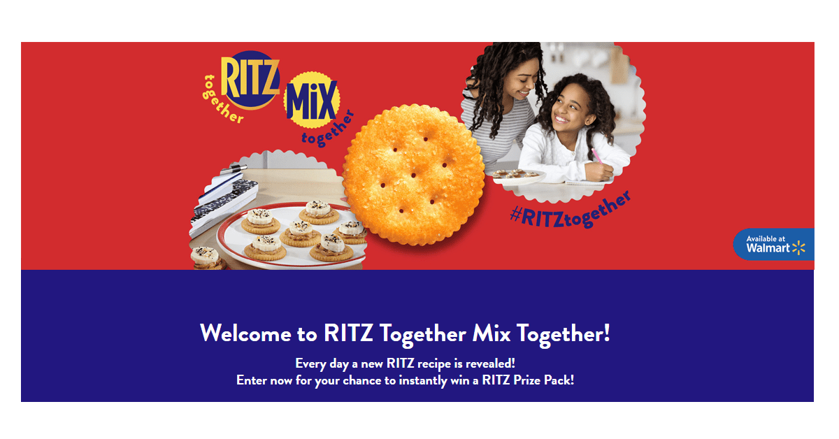 RITZ Together Mix Together Instant Win Game