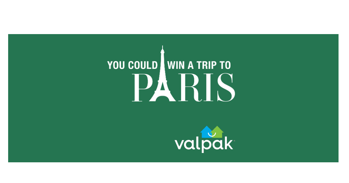 Valpak Win a Trip to Paris Sweepstakes