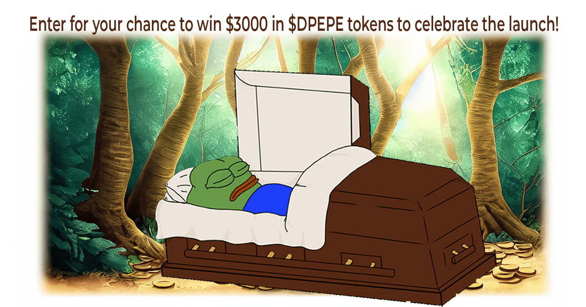 Win $3,000 in $DPEPE tokens for Die Pepe